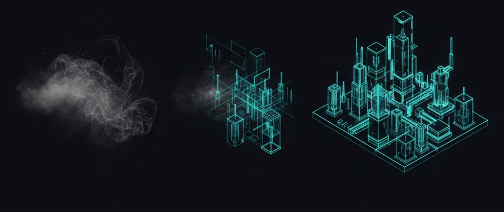 Pipeline de 5 etapas con gates de calidad